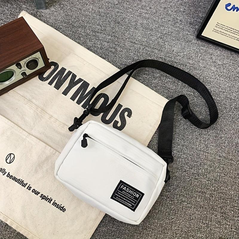 Men's Canvas Messenger Bag with Pendant