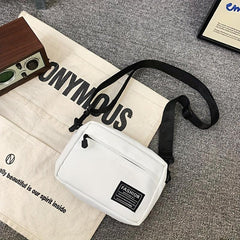Men's Canvas Messenger Bag with Pendant