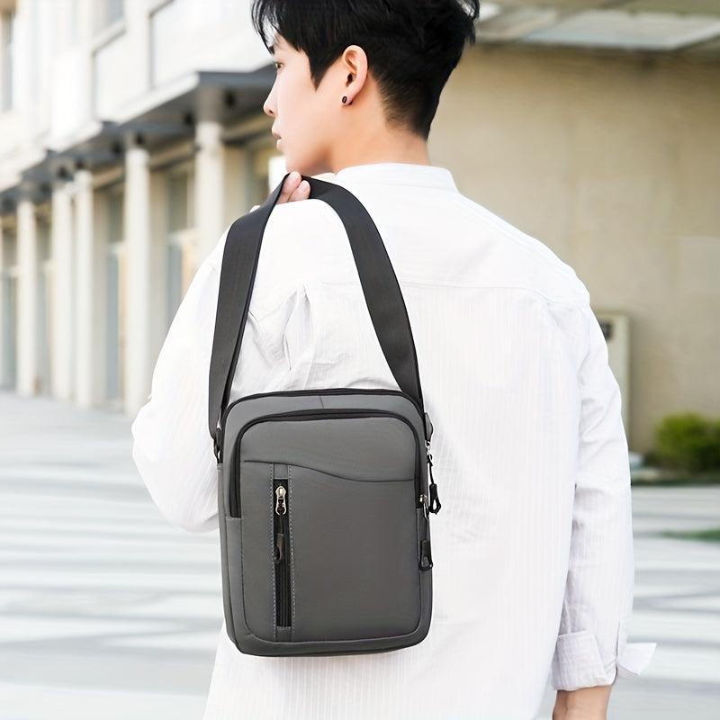 Men's Large Capacity Waterproof Shoulder Bag for Travel Business