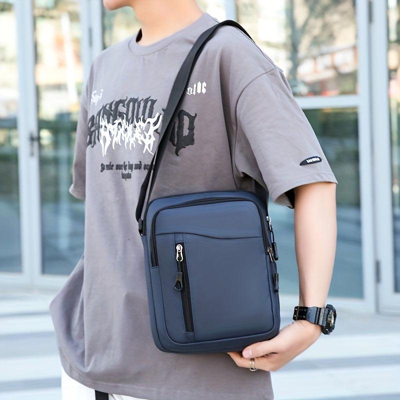 Men's Large Capacity Waterproof Shoulder Bag for Travel Business