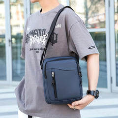Men's Large Capacity Waterproof Shoulder Bag for Travel Business