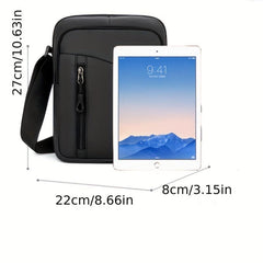 Men's Large Capacity Waterproof Shoulder Bag for Travel Business