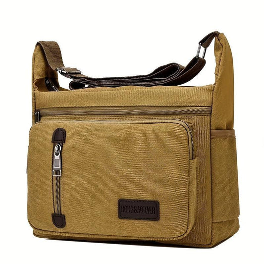 Canvas Shoulder Bag For Men Military Single Shoulder Bag