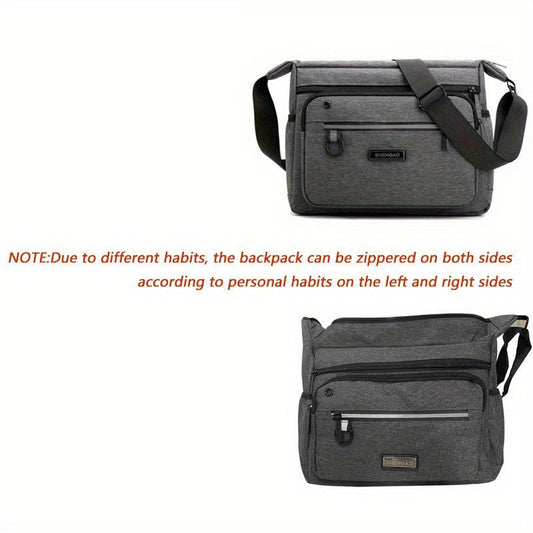 Men's Canvas Messenger Bag for Travel Work