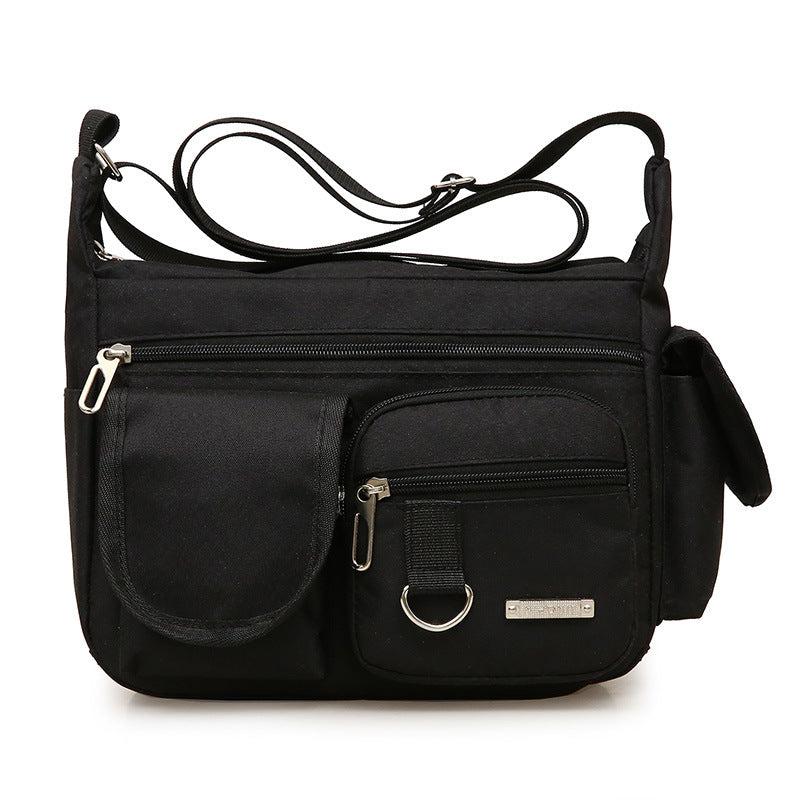 Men's Waterproof Crossbody Bag Canvas Chest Bag Multifunctional Shoulder Bag