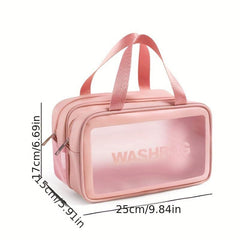 Frosted PVC Dry Wet Separation Toiletry Bag