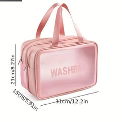 Frosted PVC Dry Wet Separation Toiletry Bag