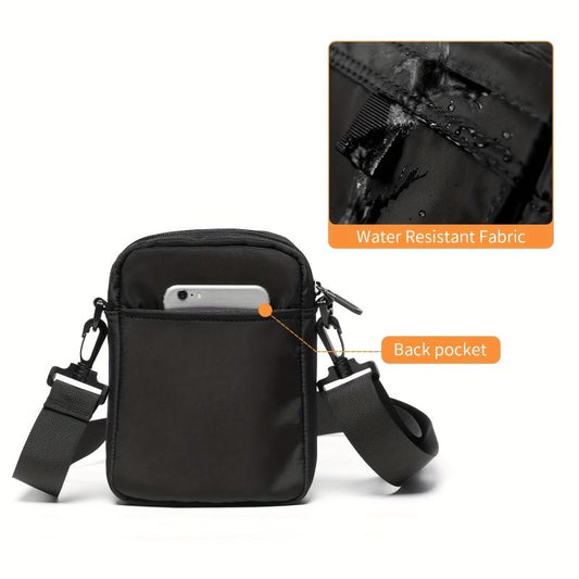 Men's Crossbody Bag Cell Phone Purse Multifunction Diagonal Shoulder Bag