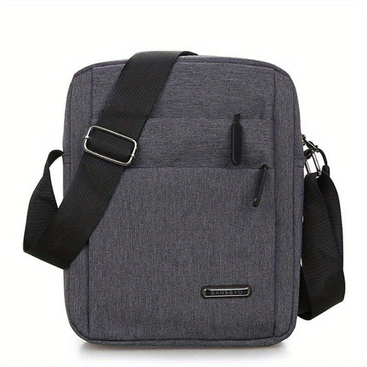 Men's Casual Crossbody Bag Vertical Shoulder Bag Lightweight Messenger Bag