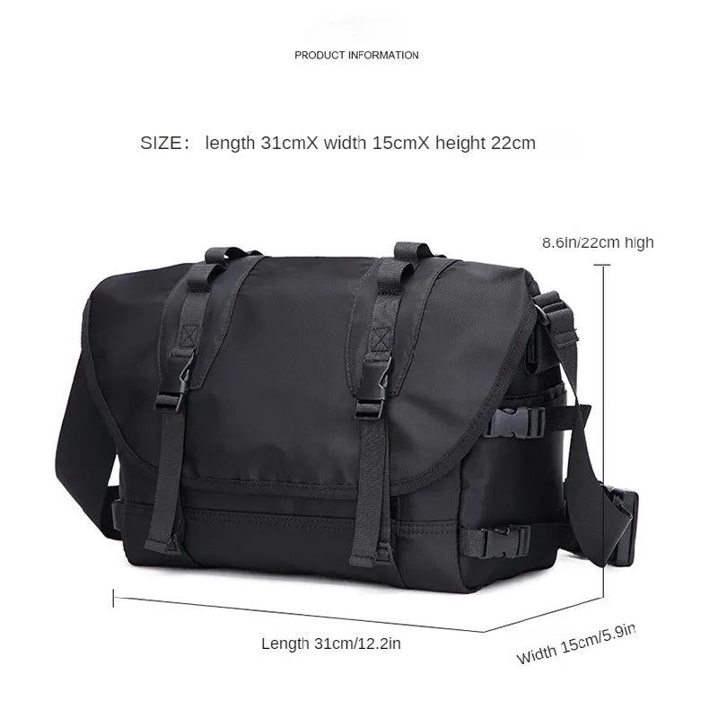Men's Casual Crossbody Bag Functional Messenger Bag