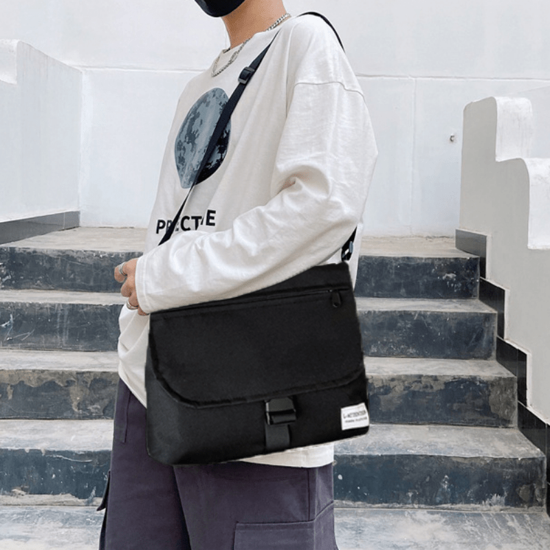 Men's Flap Messenger Bag Crossbody Bag Casual Shoulder Bag