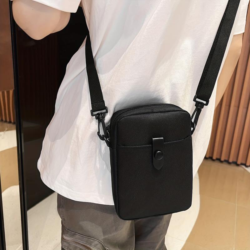 Men's Nylon Mini Crossbody Bag Waterproof Shoulder Bag Phone Pouch