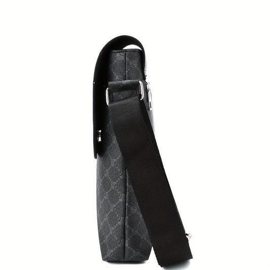 Men's Casual Shoulder Messenger Bag Flap Vertical Crossbody Briefcase Bag