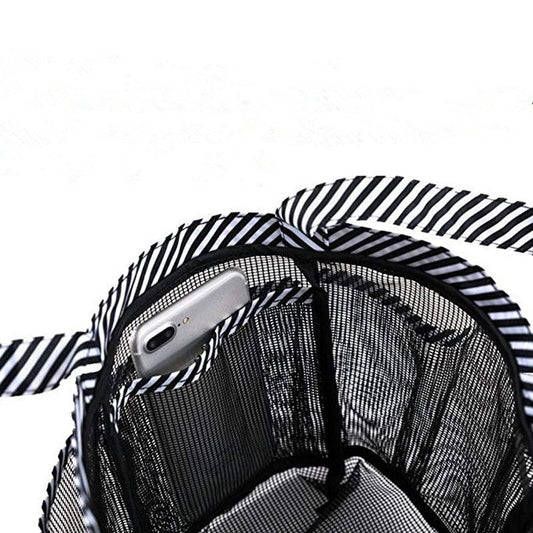 Foldable Mesh Toiletry Bag Portable Hand Carrying Wash Bag