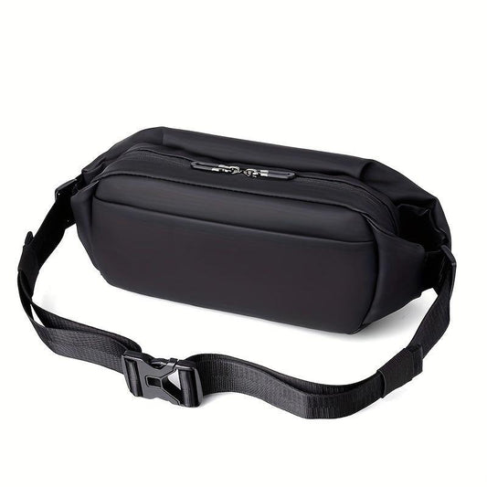Men's Waterproof Shoulder & Waist Bag with Adjustable Strap