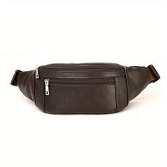 Men's Leather Waist Bag Fanny Pack Casual Chest Bag