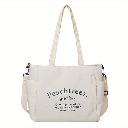 1PC Letter Printed Handbag Crossbody Bag Preppy Versatile Solid Students Bag