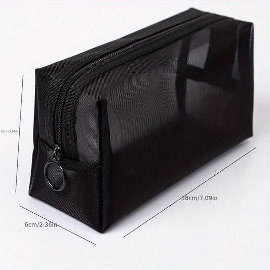 Portable Mesh Bag Cosmetic Storage Travel Toiletry Bag