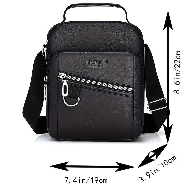 Soft Leather Men's Shoulder Bag Small Backpack for Daily Commuting