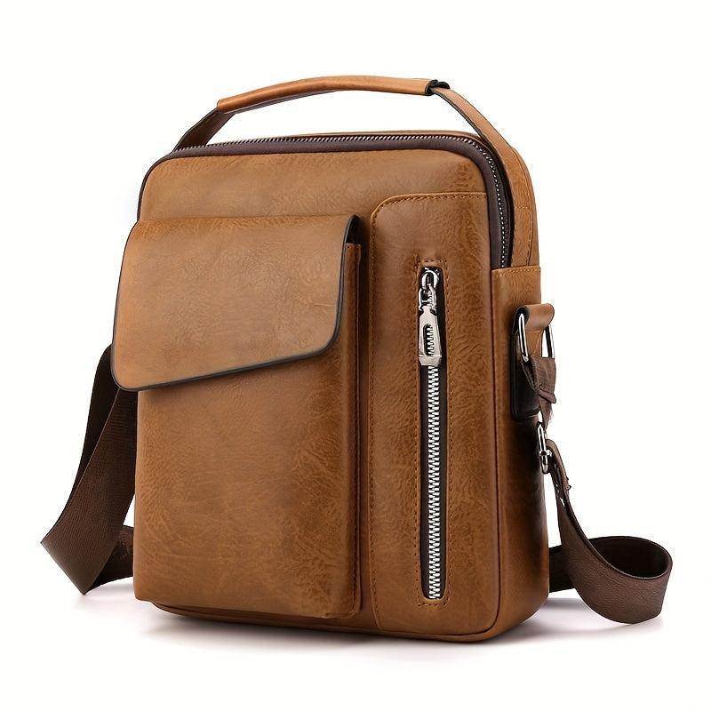 Men's PU Leather Shoulder Bag Casual Crossbody