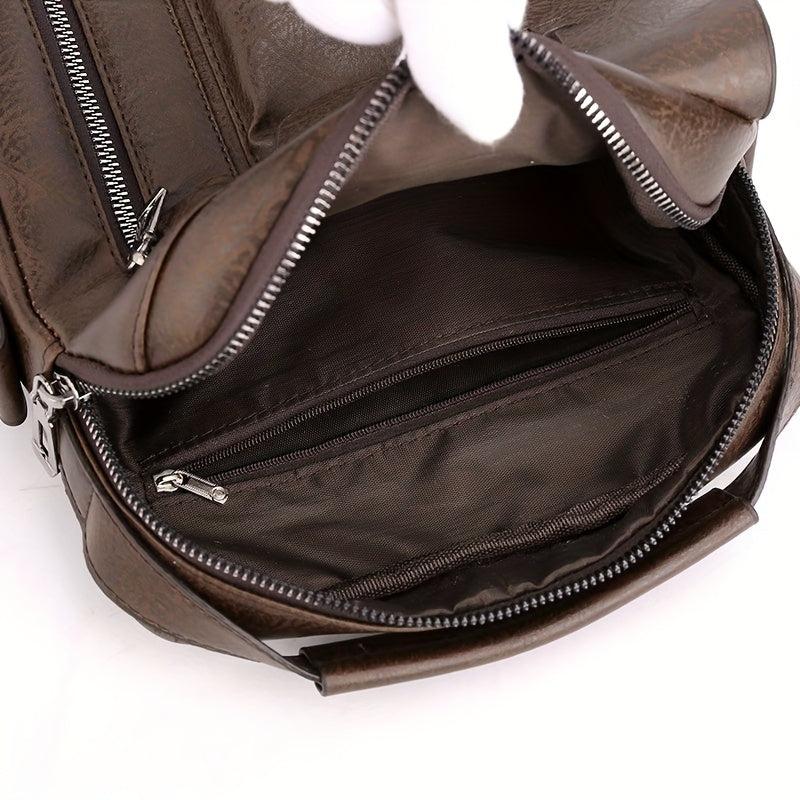 Men's PU Leather Shoulder Bag Casual Crossbody