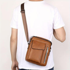 Men's PU Leather Shoulder Bag Casual Crossbody