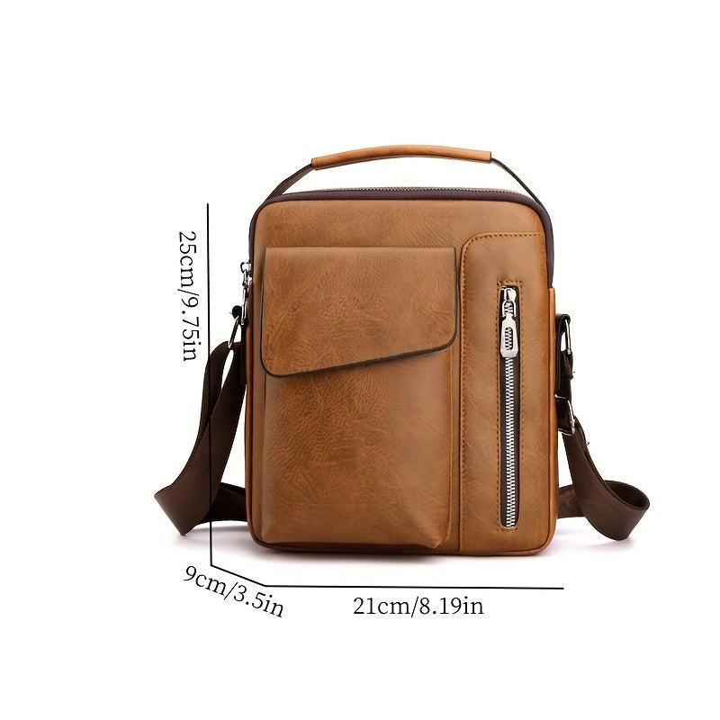 Men's PU Leather Shoulder Bag Casual Crossbody