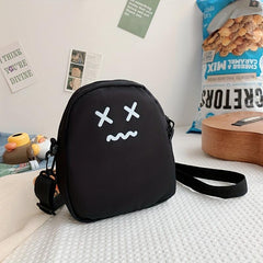 Funny Expressions Mini Crossbody Bag Messenger Wallet for School Work Travel