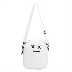 Funny Expressions Mini Crossbody Bag Messenger Wallet for School Work Travel