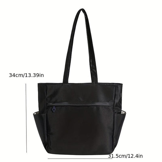 Preppy Minimalism Shoulder Bag for School Office Business Trip