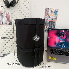 Men's Bucket Bag Shoulder Messenger Bag Large Capacity Fitness Hiking Storage