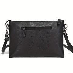 Men's Large Clutch Handbag Shoulder Crossbody Bag Rivet Skeleton Pattern