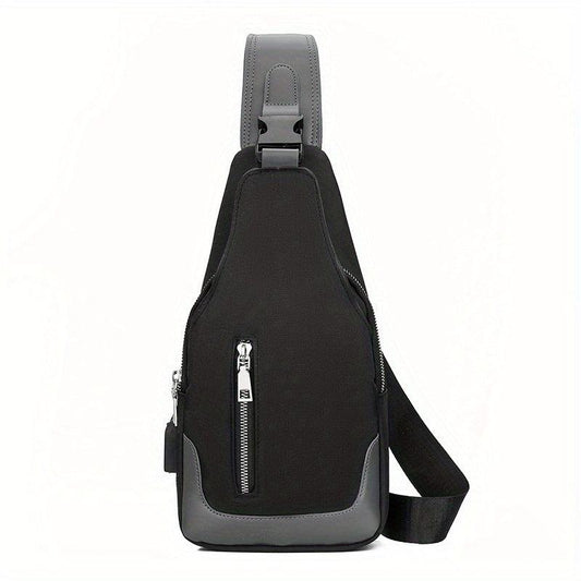 Men's Outdoor Crossbody Bag USB Charging Lightweight Shoulder Bag