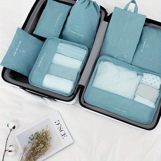 Large Capacity Portable Travel 7-Piece Set Storage Bag Waterproof