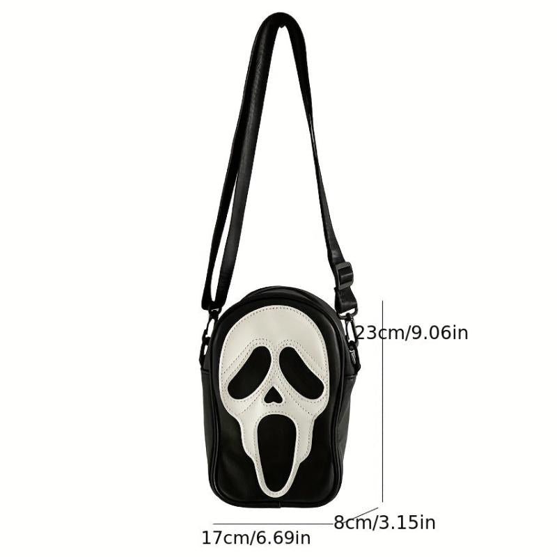 Men's Ghost Messenger Bag Soft Leather Crossbody Shoulder Satchel for Travel