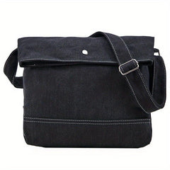 Men's Two Tone Messenger Bag Casual Shoulder Bag Canvas Satchel Bag