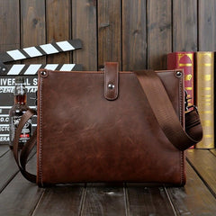 Men's Leather Crossbody Bag Large Capacity Chest Bag
