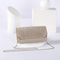 Ruched Evening Bag Clutch Purse For Women Flap Handbag