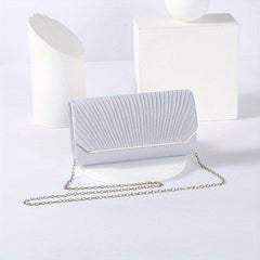 Ruched Evening Bag Clutch Purse For Women Flap Handbag