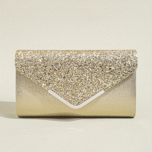 Sequins Decor Banquet Bag Classic Evening Bag For Party Women's Chain Bag