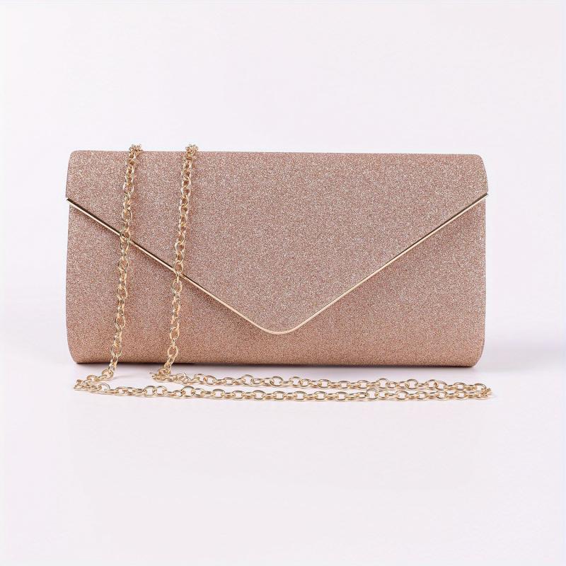 Glitter Evening Bag Ruched Clutch Purse For Prom Wedding