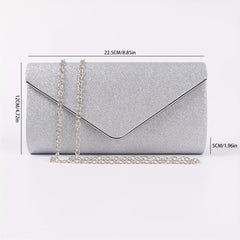 Glitter Evening Bag Ruched Clutch Purse For Prom Wedding