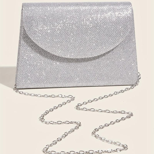 Glitter Evening Bag Classic Flap Satchel Bag For Dinner Banquet