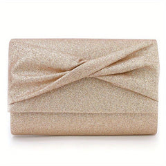 Sparkling Ruched Evening Clutch Bag for Women