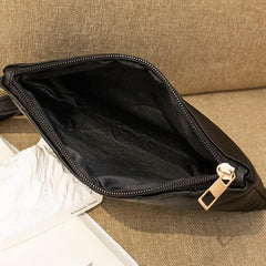 Classic Zipper Clutch PU Leather Wristlet Wallet