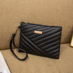 Classic Zipper Clutch PU Leather Wristlet Wallet