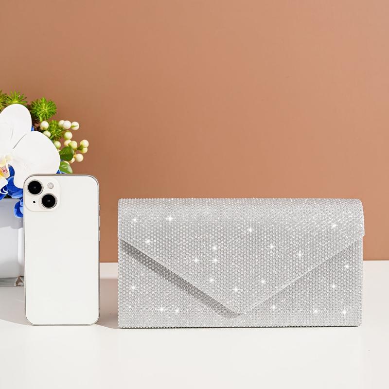 Glitter Rhinestone Clutch Wallet Evening Bag For Party