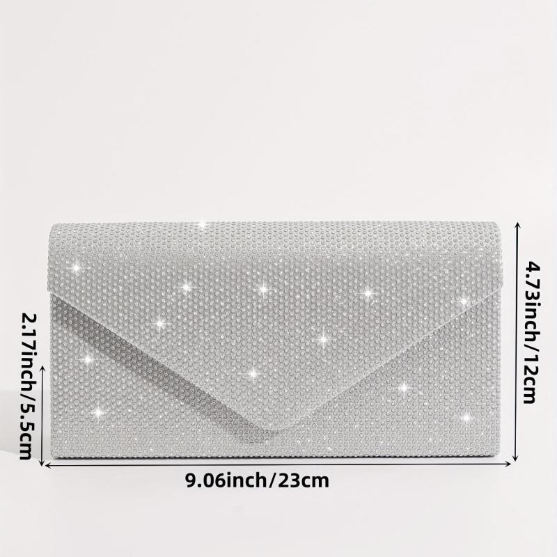 Glitter Rhinestone Clutch Wallet Evening Bag For Party