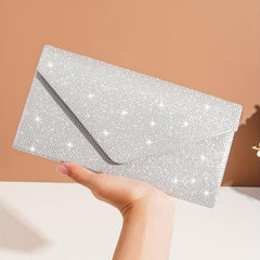 Glitter Rhinestone Clutch Wallet Evening Bag For Party