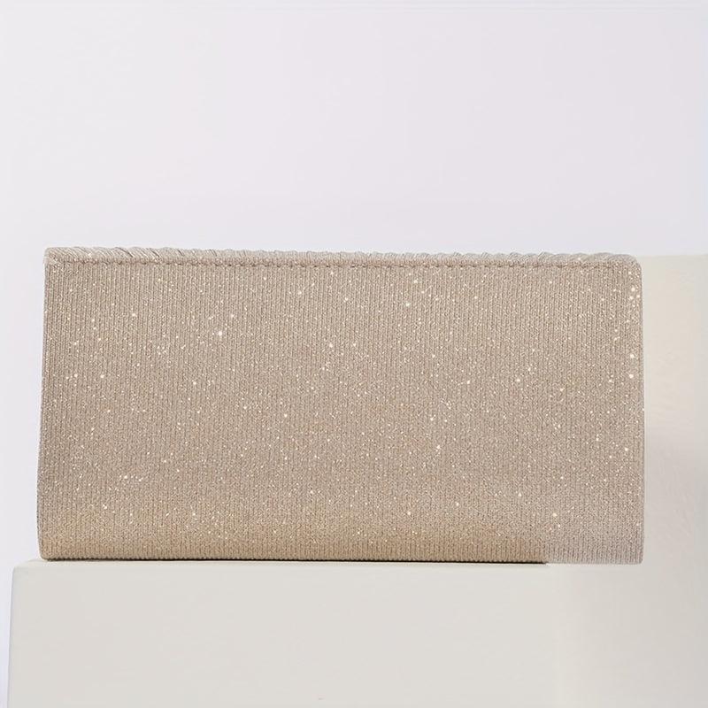 Glitter Flap Shoulder Bag Evening Party Bag With Chain Strap